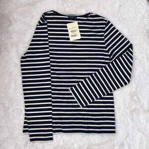NWT - Saint James Minquiers Unisex Stripe T-shirt - Marine/Ecru⚓